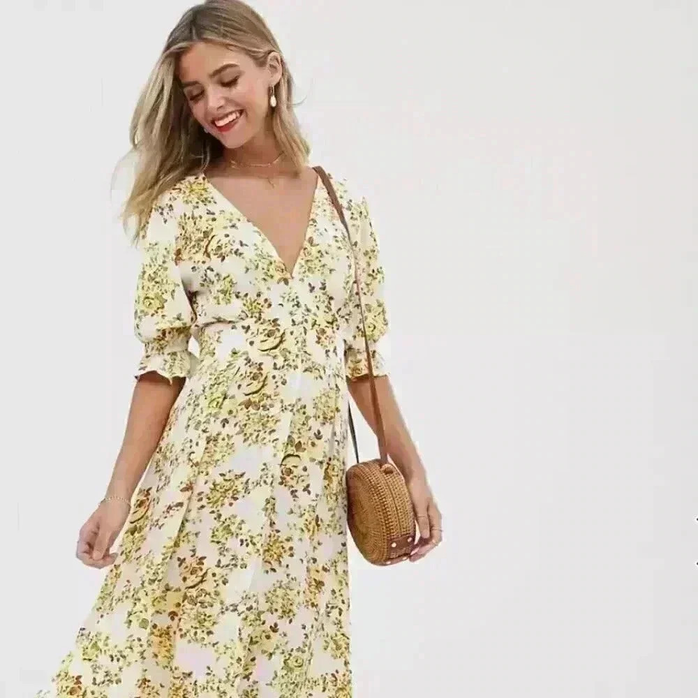 Faithfull rafa floral midi dress